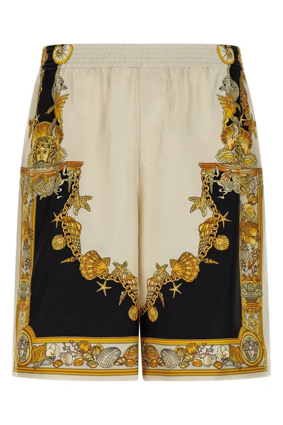 bermuda shorts in silk twill