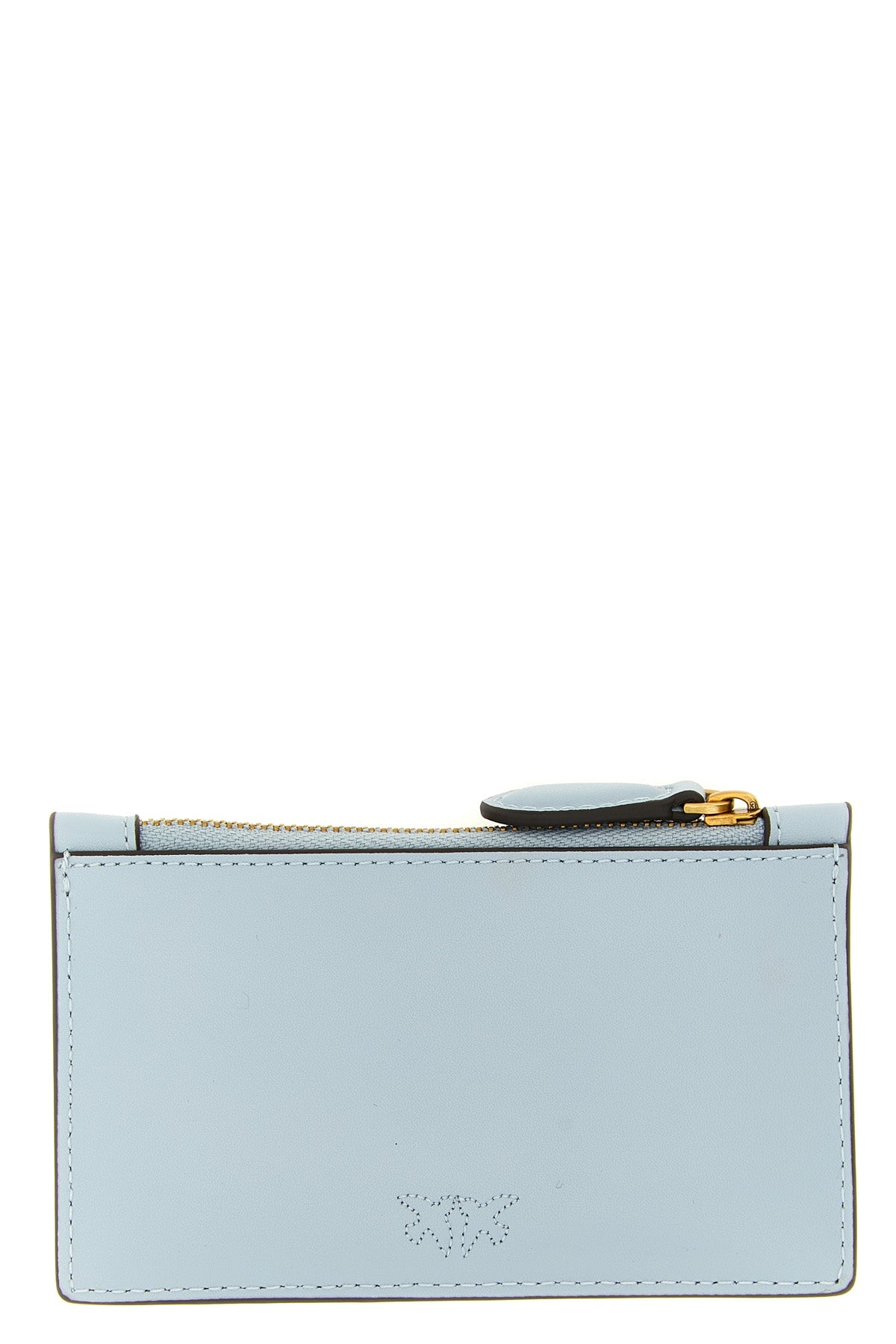 PINKO OS airone silk leather card holder