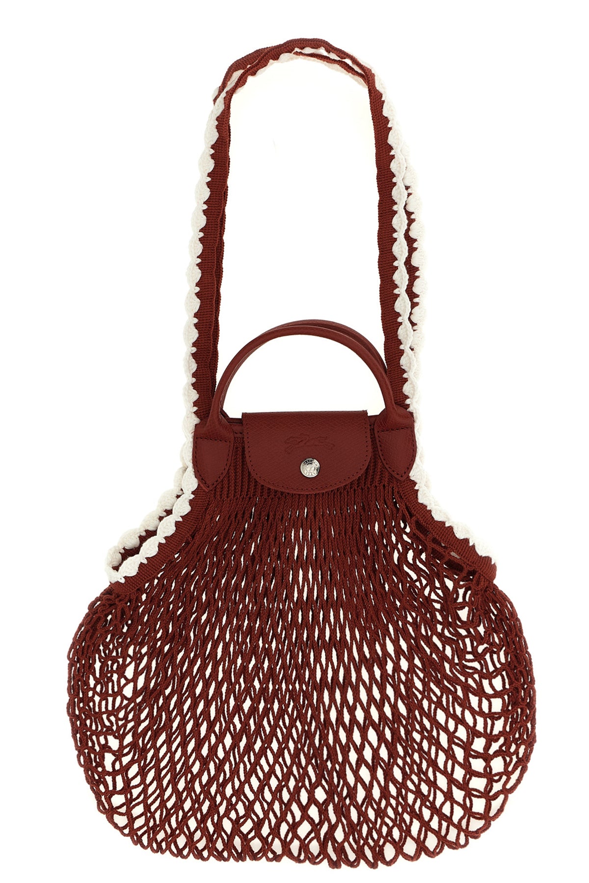 LONGCHAMP OS l le pliage filet cotton mesh shoulder bag