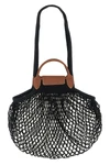 l le pliage filet shoulder bag in cotton mesh