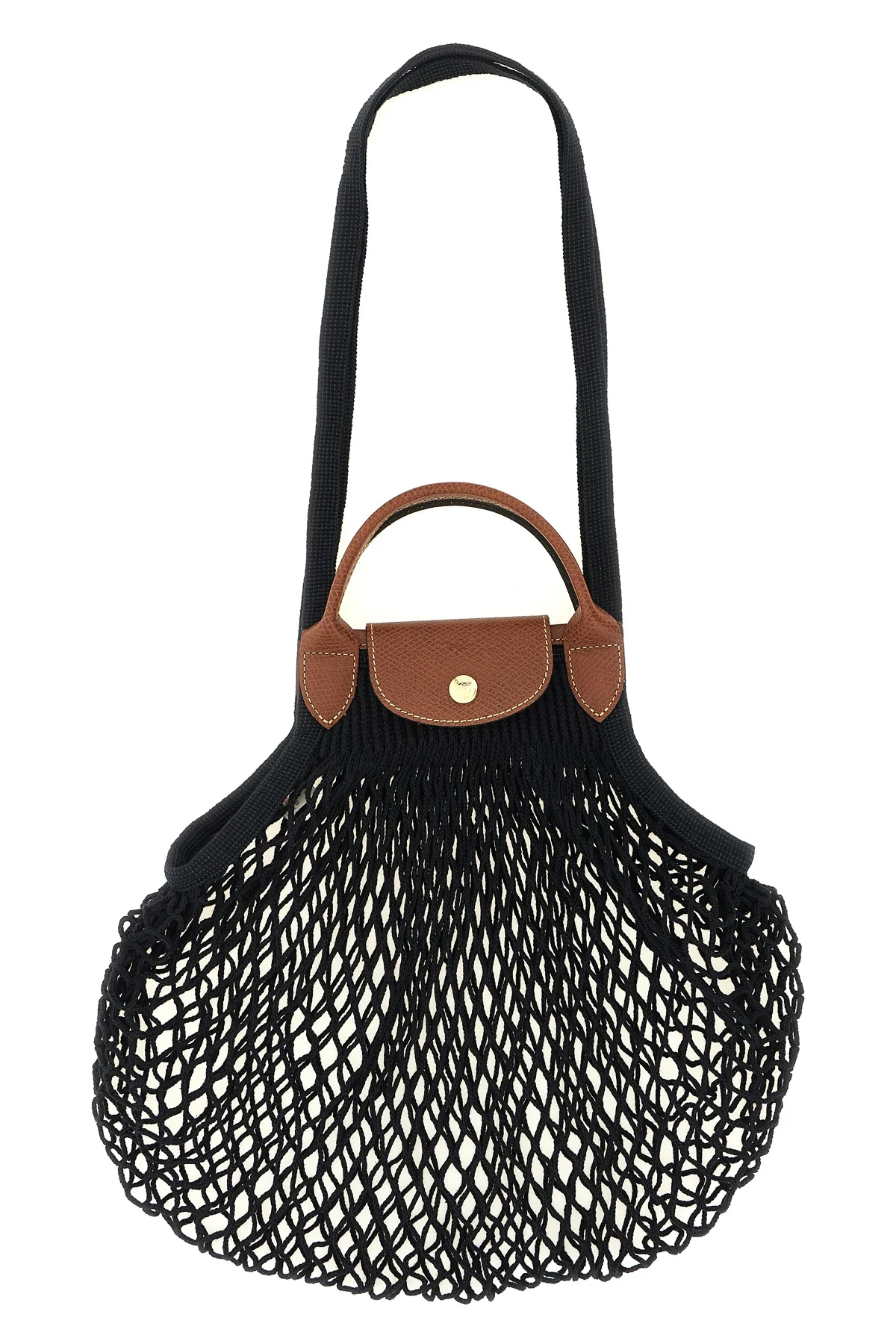LONGCHAMP OS l le pliage filet shoulder bag in cotton mesh