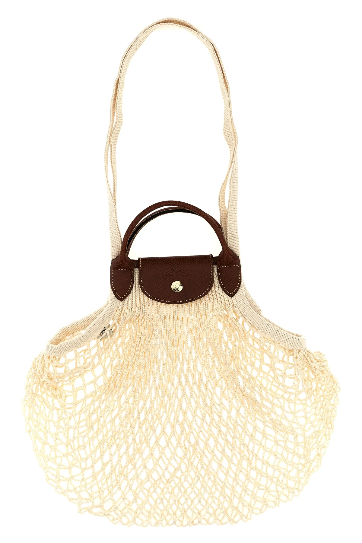 LONGCHAMP OS l le pliage filet cotton mesh shoulder bag