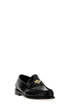 coconut-print leather loafers