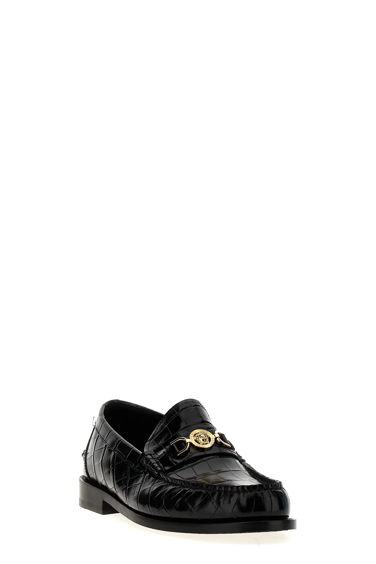 coconut-print leather loafers