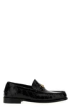coconut-print leather loafers