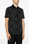 polo shirt in baroque jacquard cotton piqué
