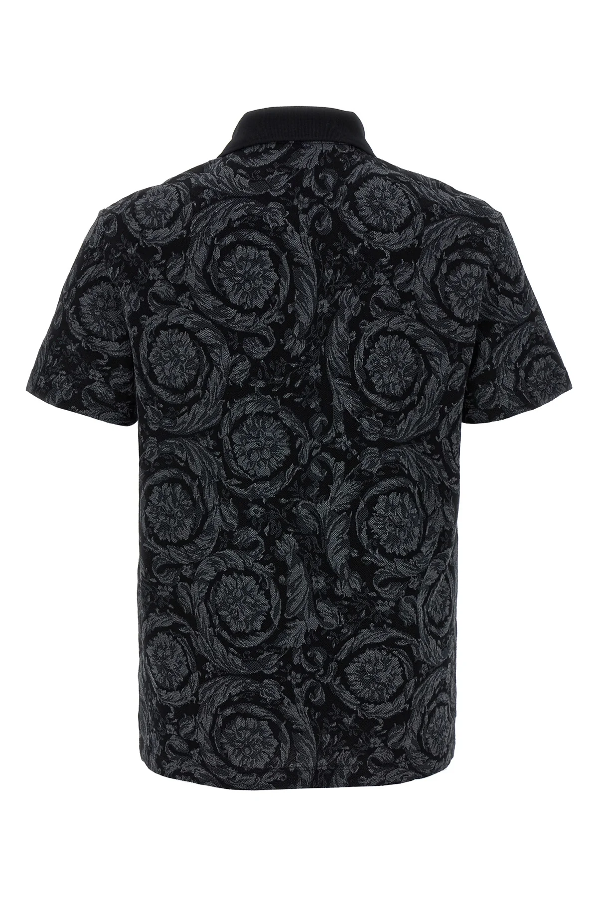 polo shirt in baroque jacquard cotton piqué