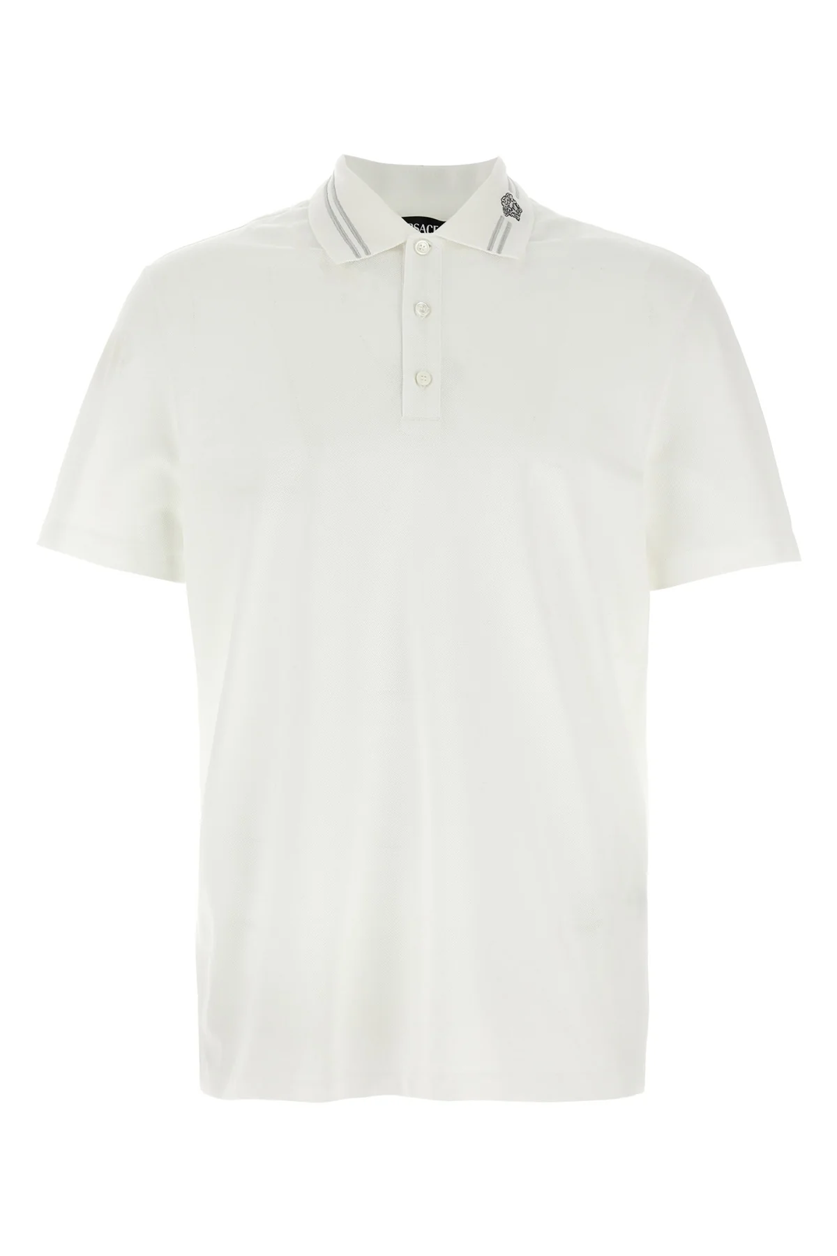 medusa embroidery cotton piqué polo shirt