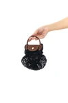 xs le pliage filet crossbody bag in cotton mesh