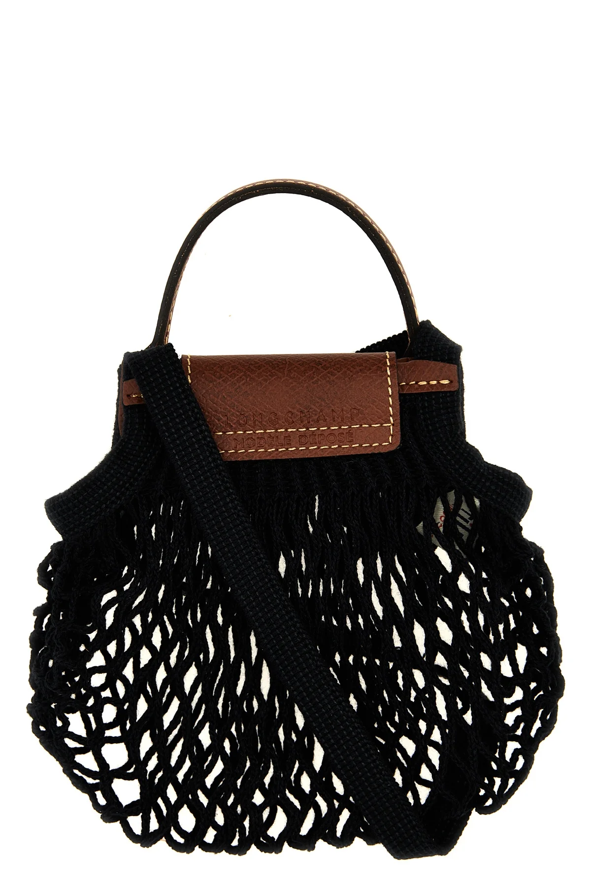 xs le pliage filet crossbody bag in cotton mesh