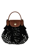 xs le pliage filet crossbody bag in cotton mesh