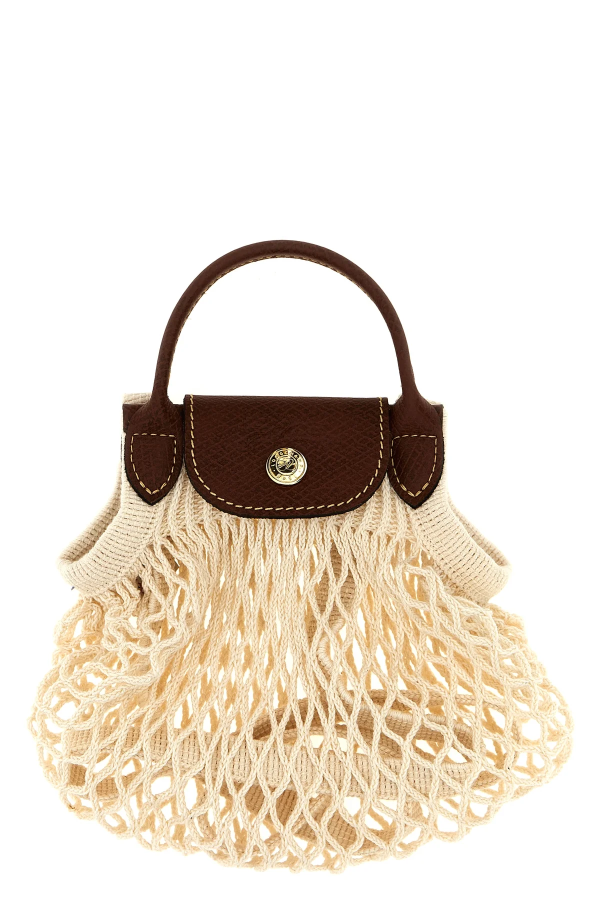 LONGCHAMP OS xs le pliage filet crossbody bag in cotton mesh