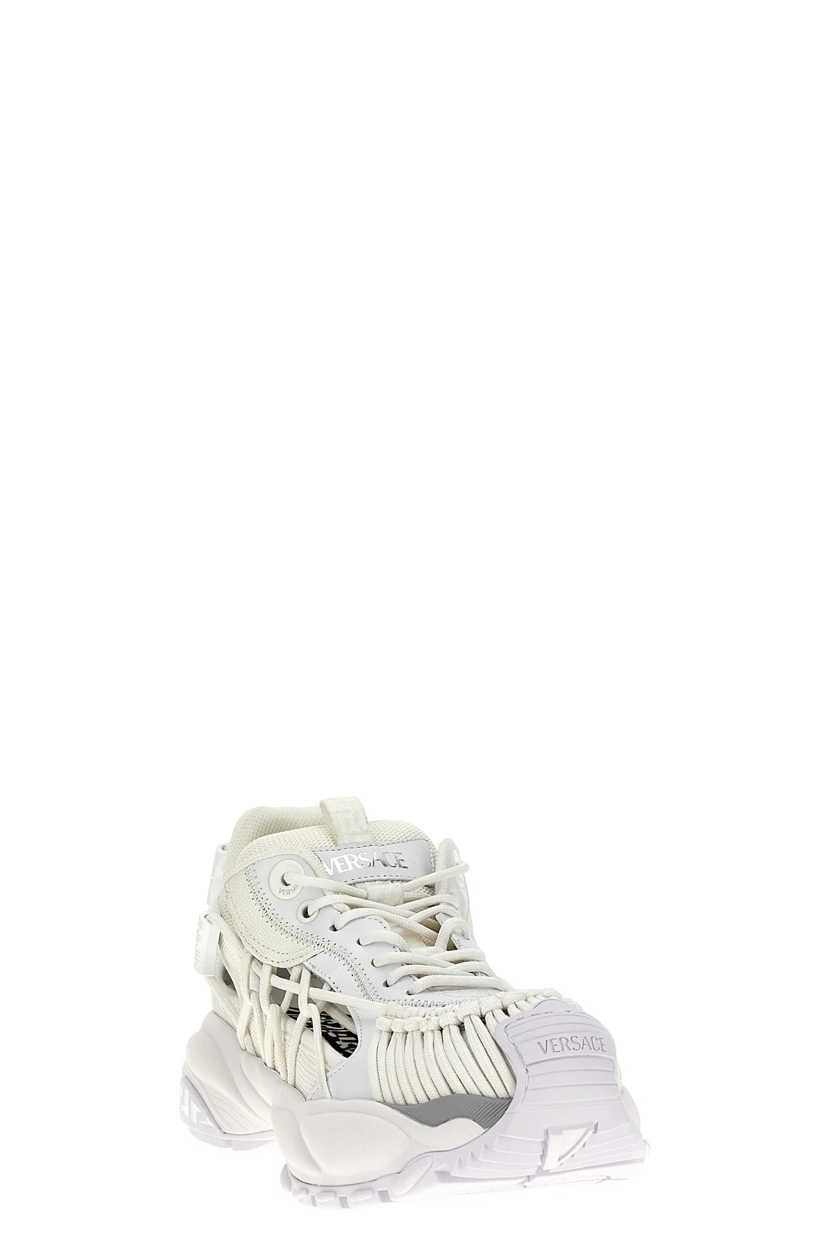 VERSACE 35 versace mercury m_vs_01 fabric and leather sneakers topped