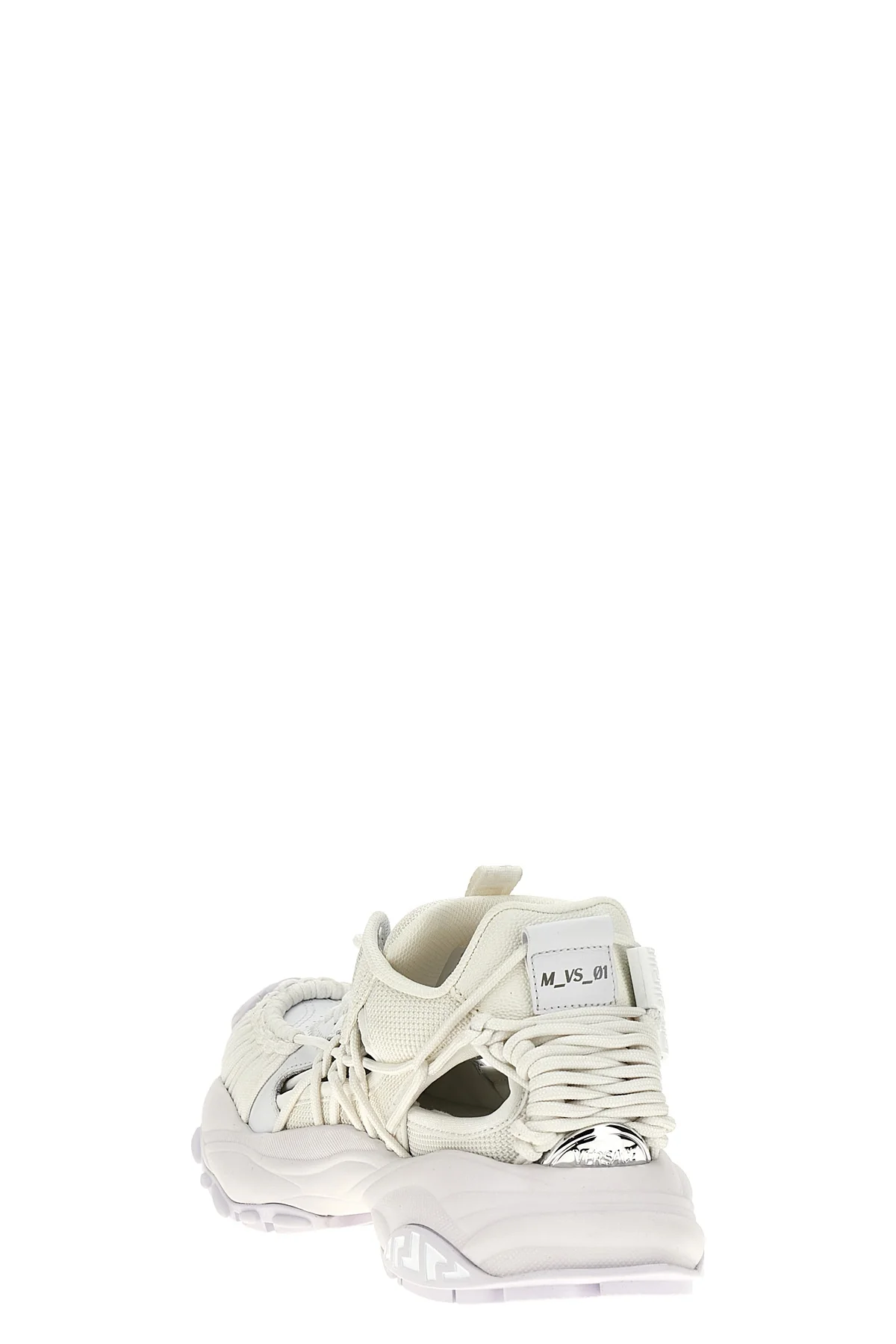 versace mercury m_vs_01 fabric and leather sneakers topped