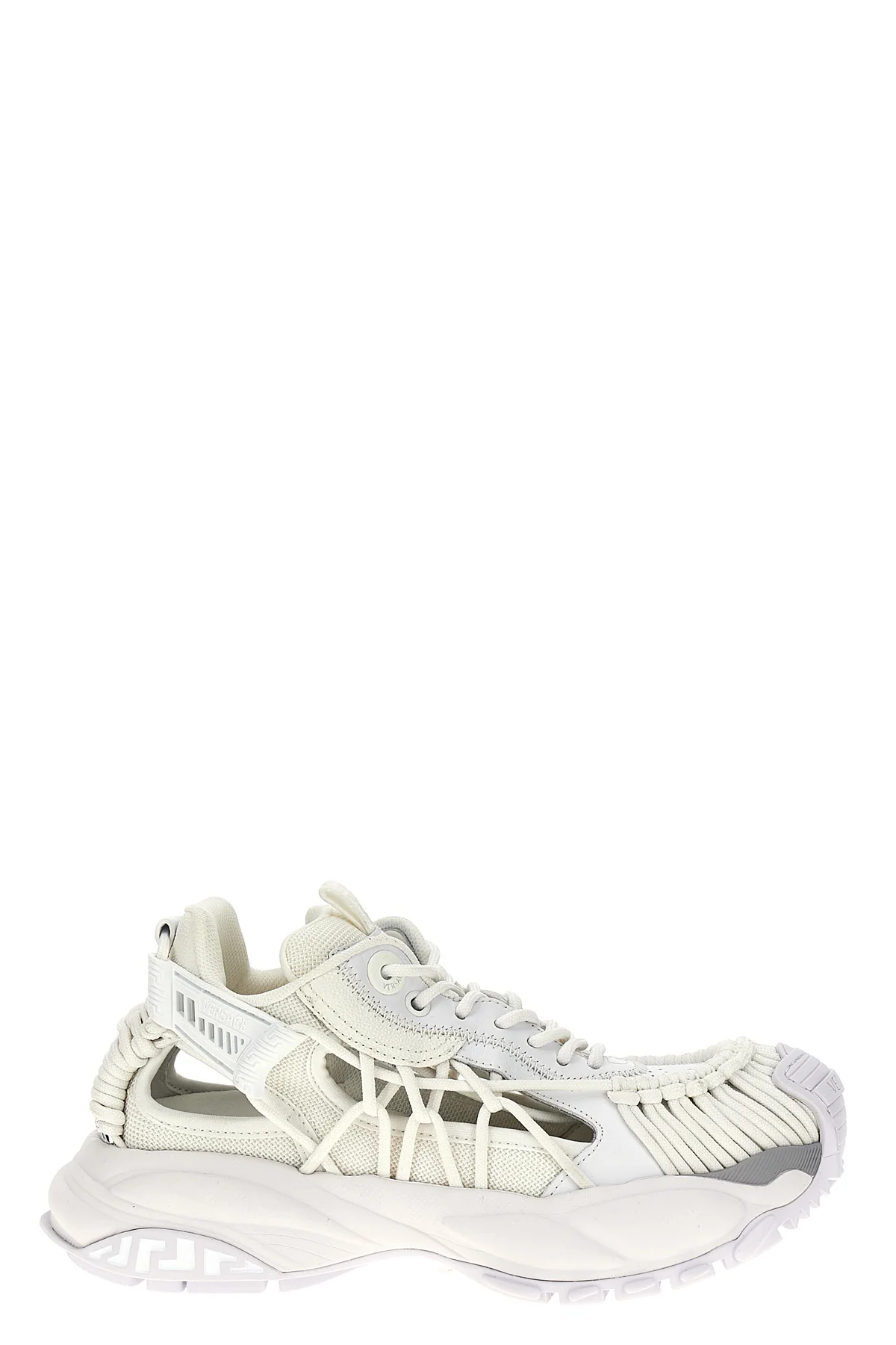 versace mercury m_vs_01 fabric and leather sneakers topped