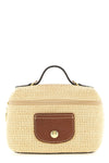 xs le pliage straw-effect canvas crossbody bag