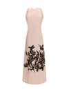 petunia long dress in cotton and viscose duchesse