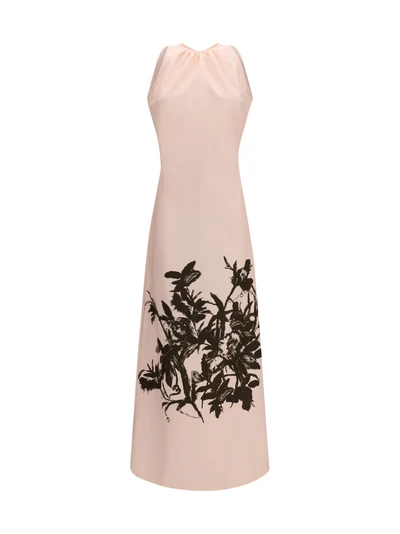petunia long dress in cotton and viscose duchesse