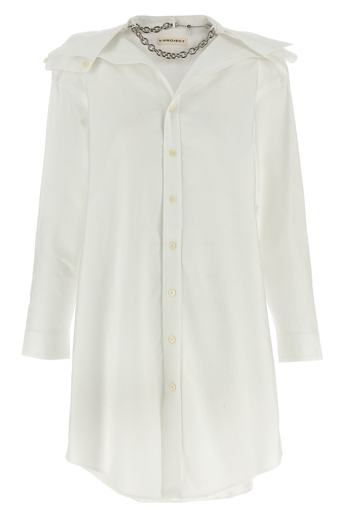 Y/PROJECT 34 chemisier dress in cotton oxford