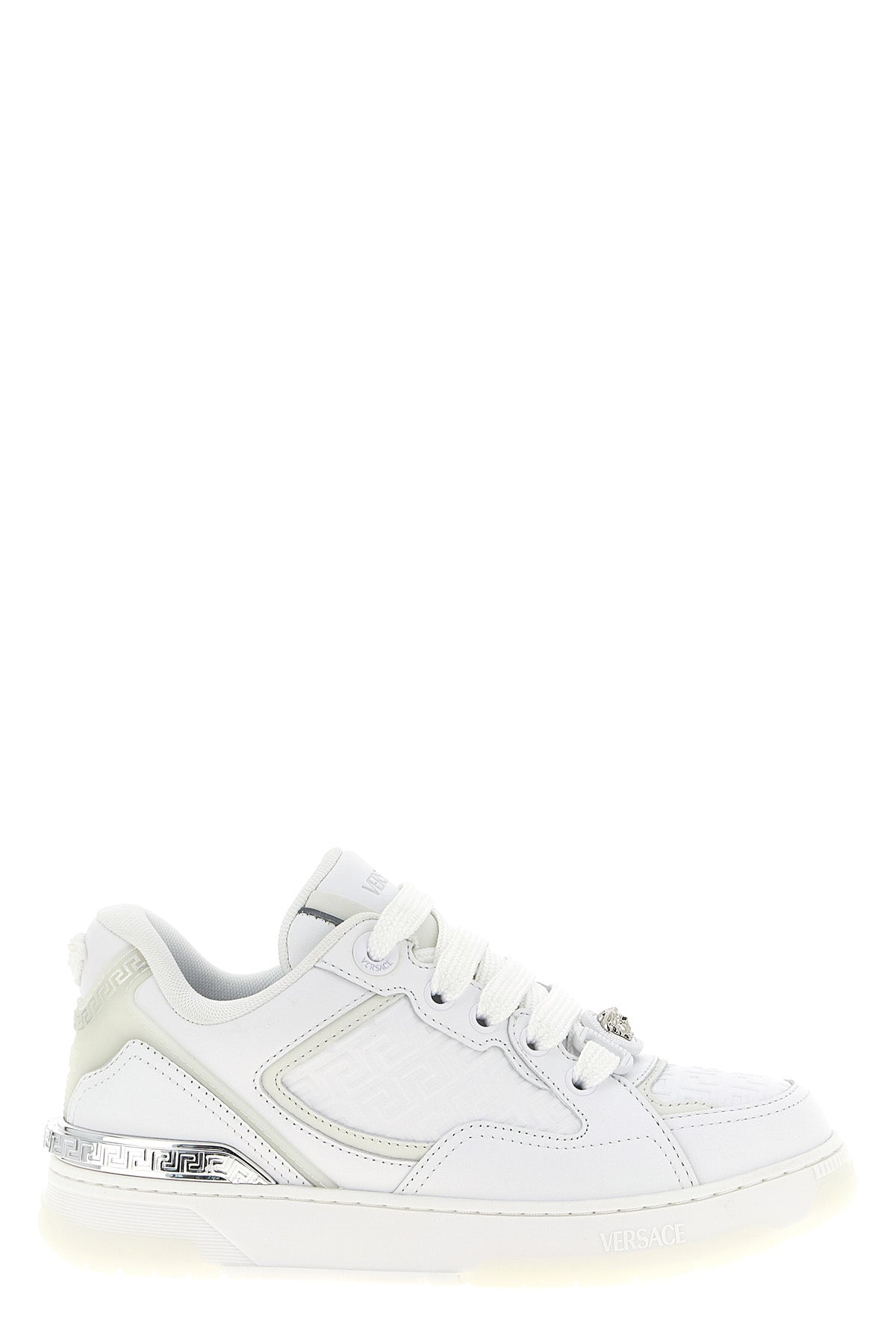 VERSACE 40 biggie basket leather sneakers