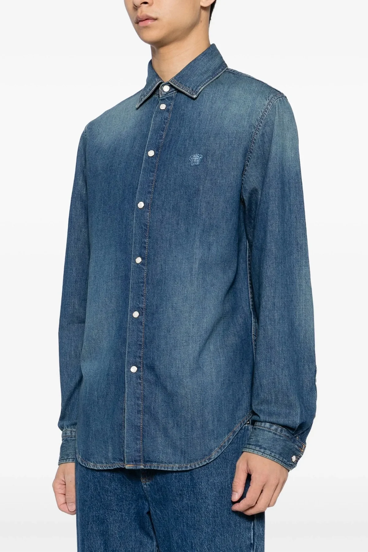 VERSACE 48 light cotton denim shirt