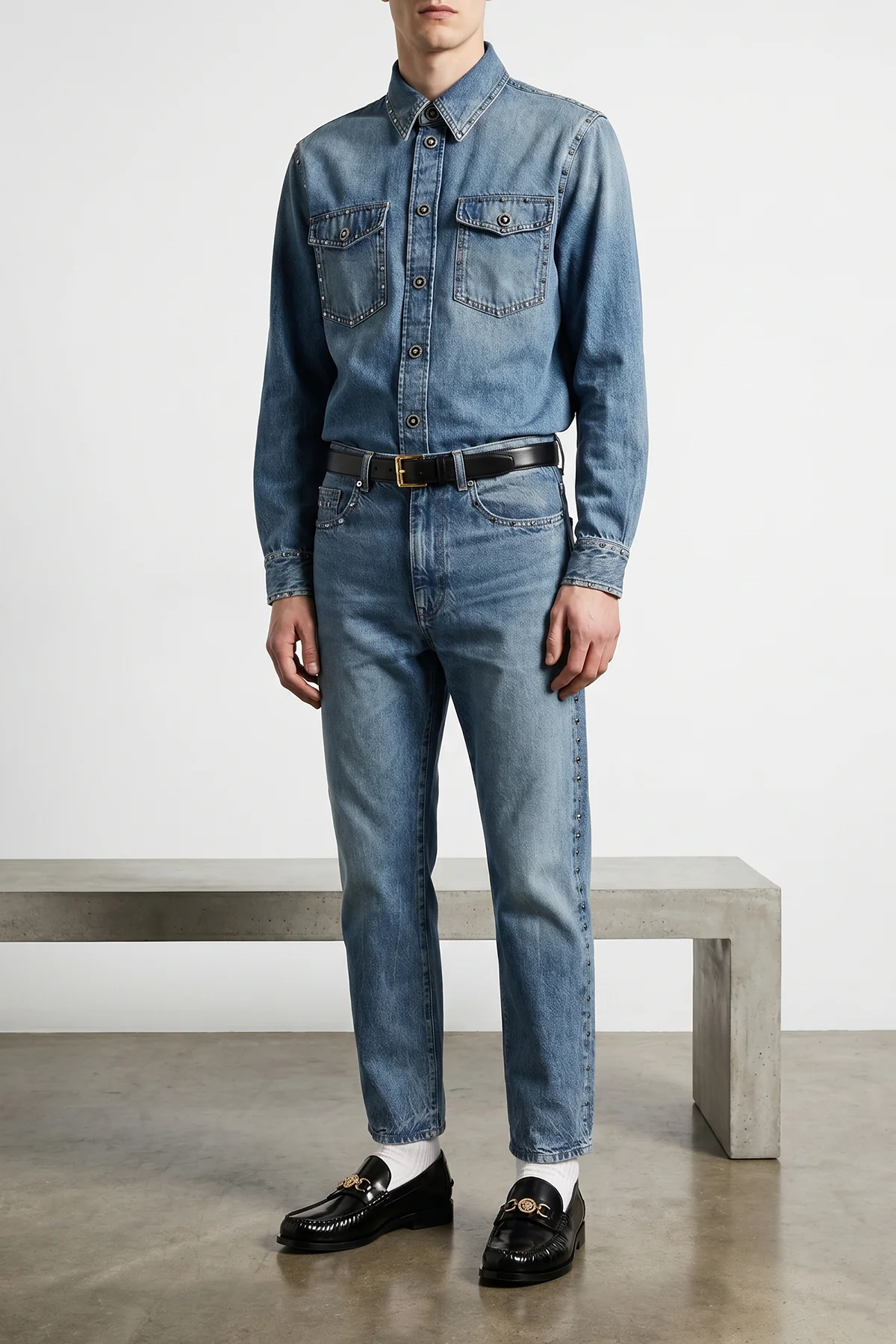 VERSACE 31 5-pocket cotton denim jeans