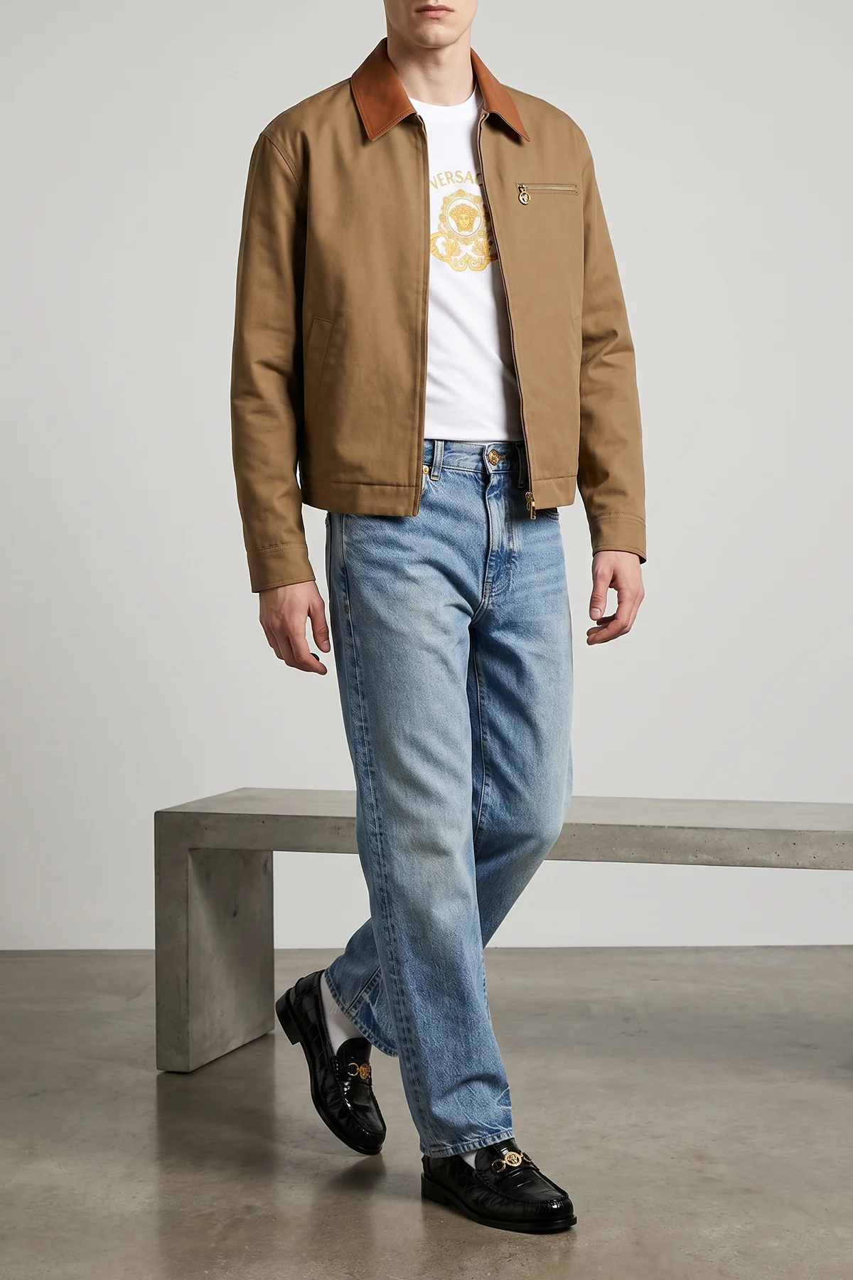 VERSACE 50 canvas jacket