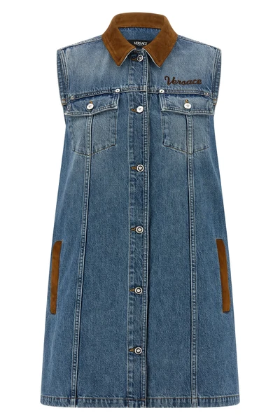 cotton denim mini dress