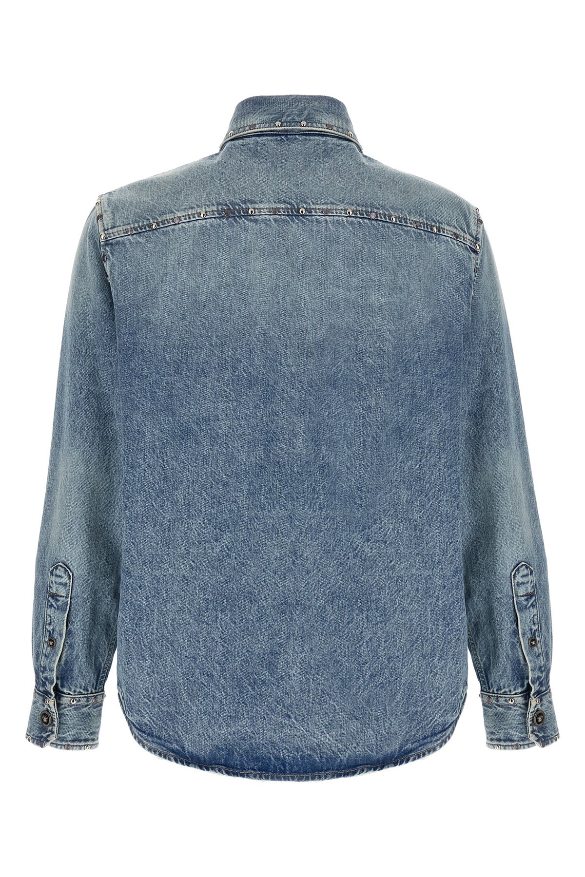 stonewashed cotton denim shirt