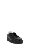 versace low-top sneakers in fine calf leather