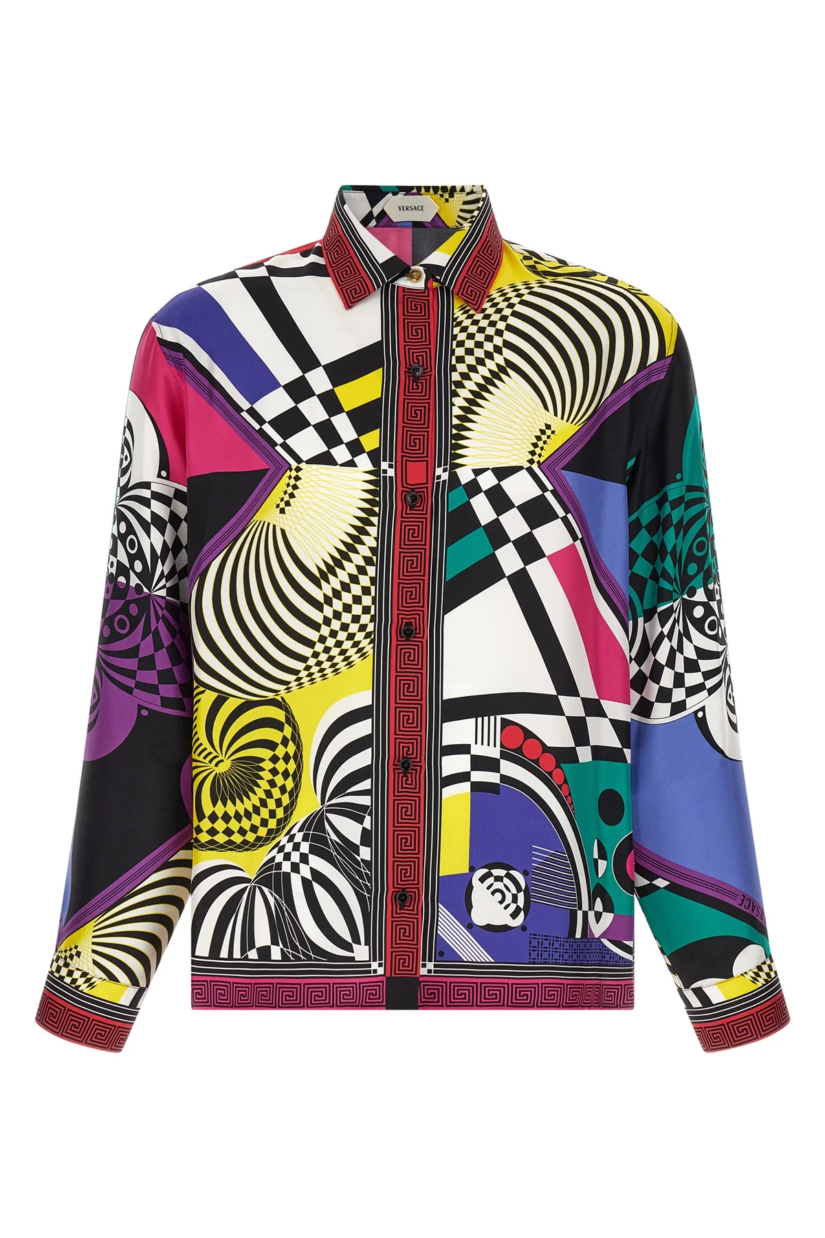 VERSACE 38 the versace shirt stands out as an exercise in sartorial precision and graphic i