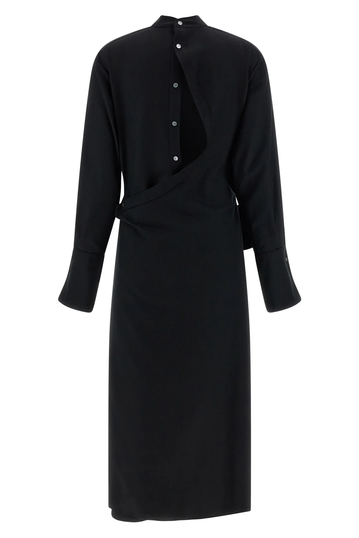THE ROW 6 thalassa virgin wool flannel midi dress
