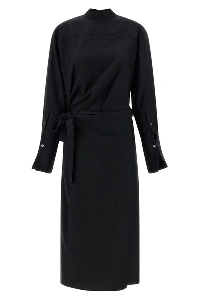 thalassa virgin wool flannel midi dress