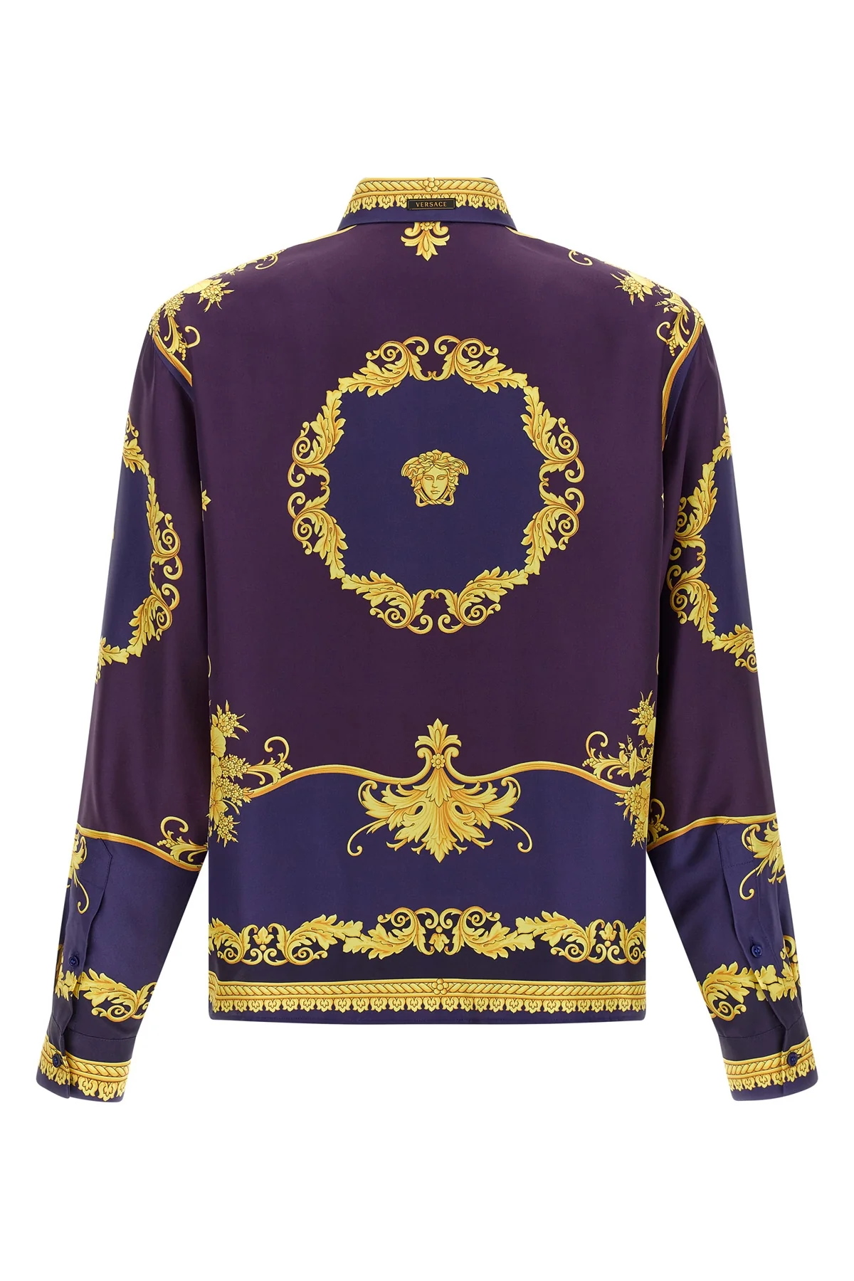 the versace shirt in silk twill