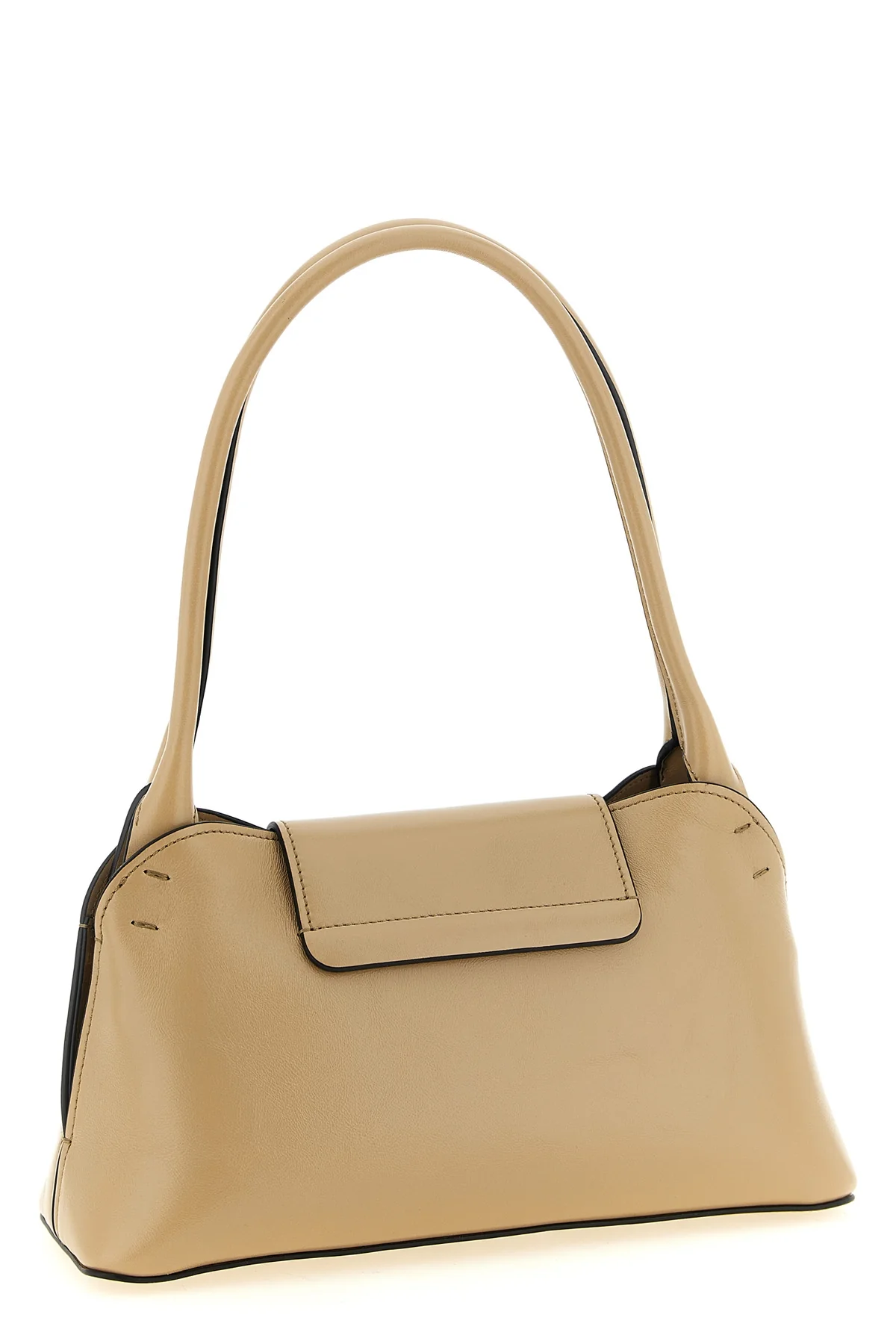 the versace small shoulder bag in smooth calf leather defines a structured and m