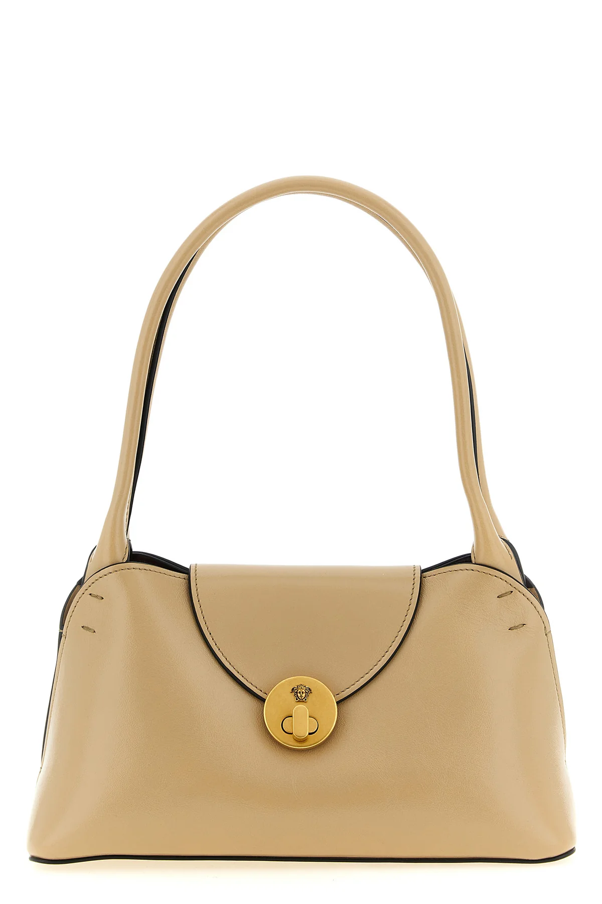 VERSACE OS the versace small shoulder bag in smooth calf leather defines a structured and m