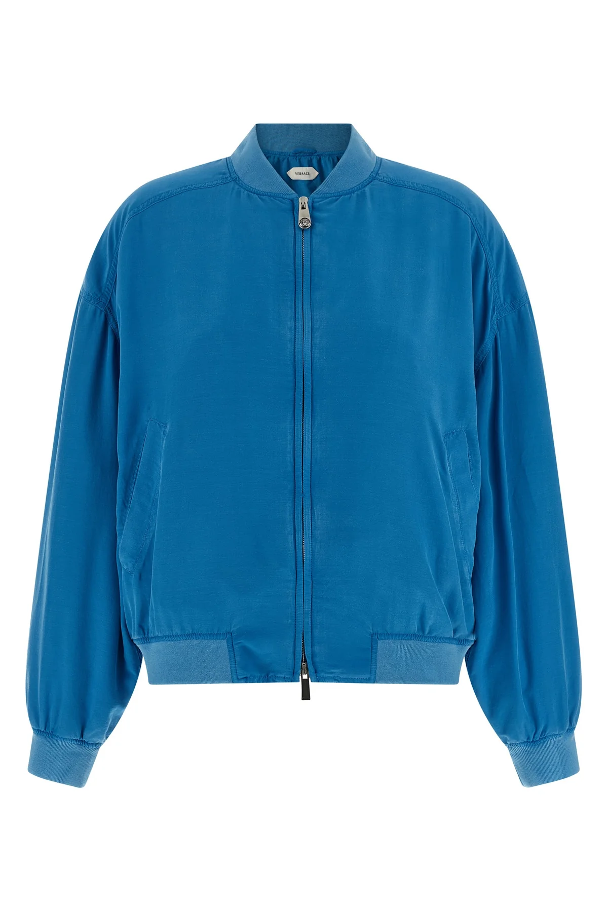 VERSACE 38 over-tinted silk poplin blouson