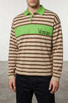 striped lightweight cotton polo shirt