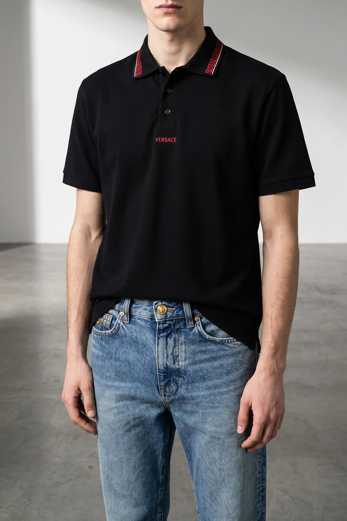 cotton piqué polo shirt