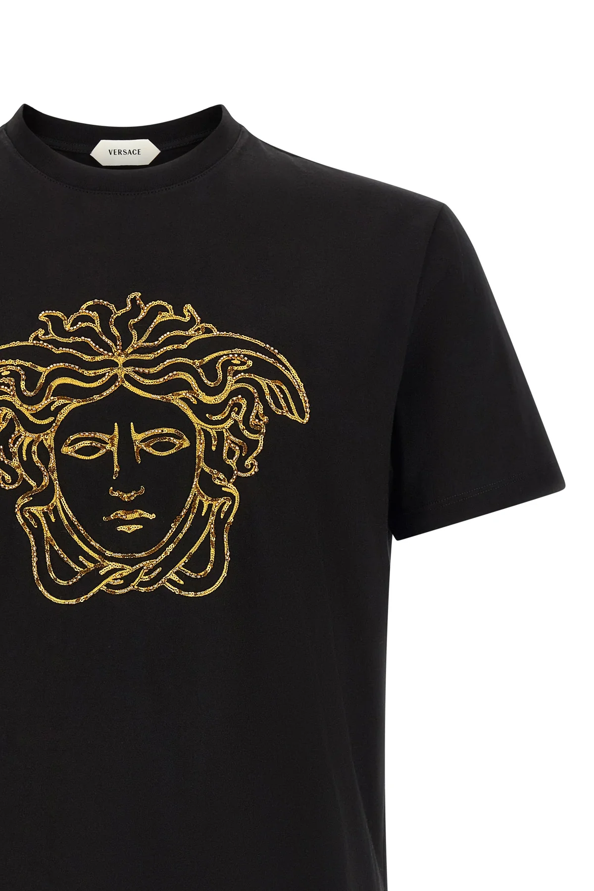 the versace compact cotton jersey t-shirt