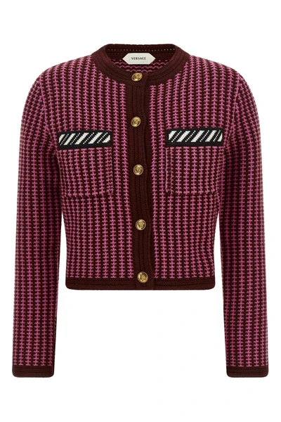 versaces wool knit cardigan defines a new sartorial aesthetic through meticulou