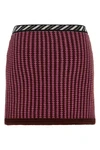 versaces crochet mini skirt defines a contemporary approach to knitwear