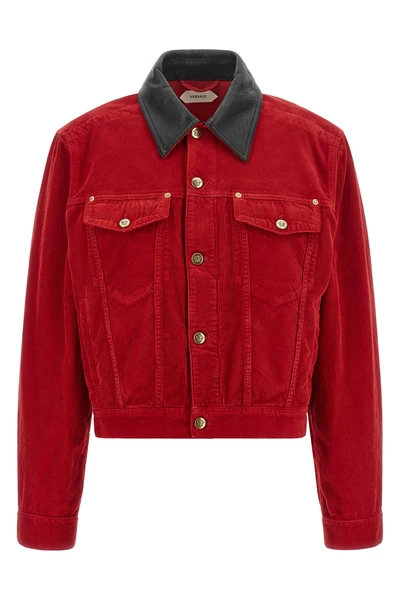 the versace velvet jacket redefines the codes of structured outerwear through bo