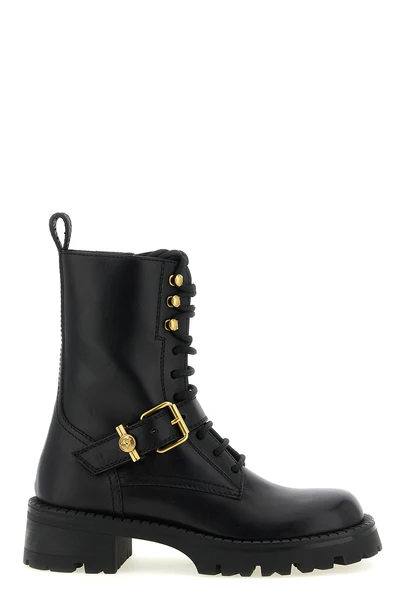 versace structured lace-up ankle boots redefine urban aesthetics through world-c