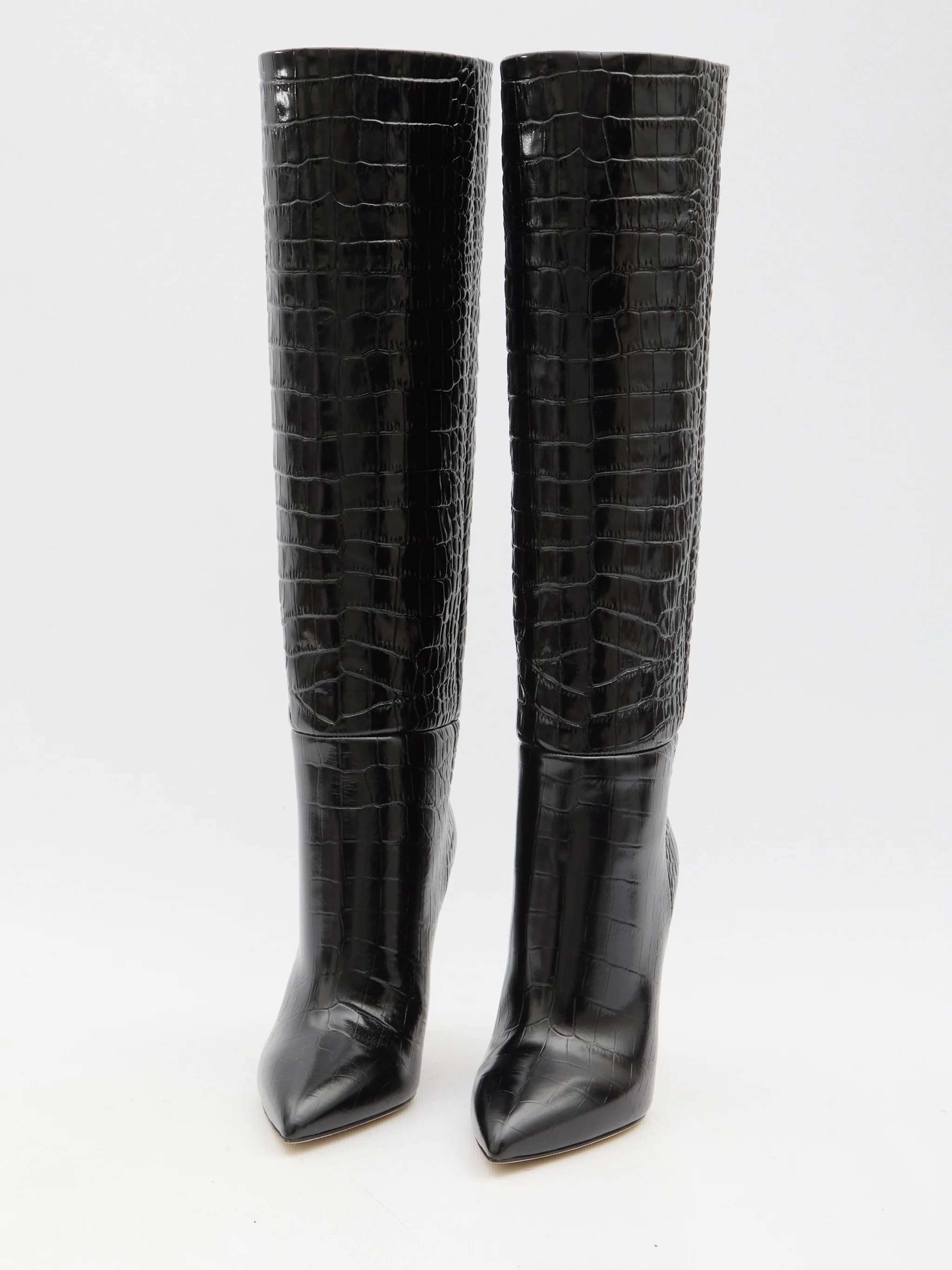 charcoal stiletto boots 105