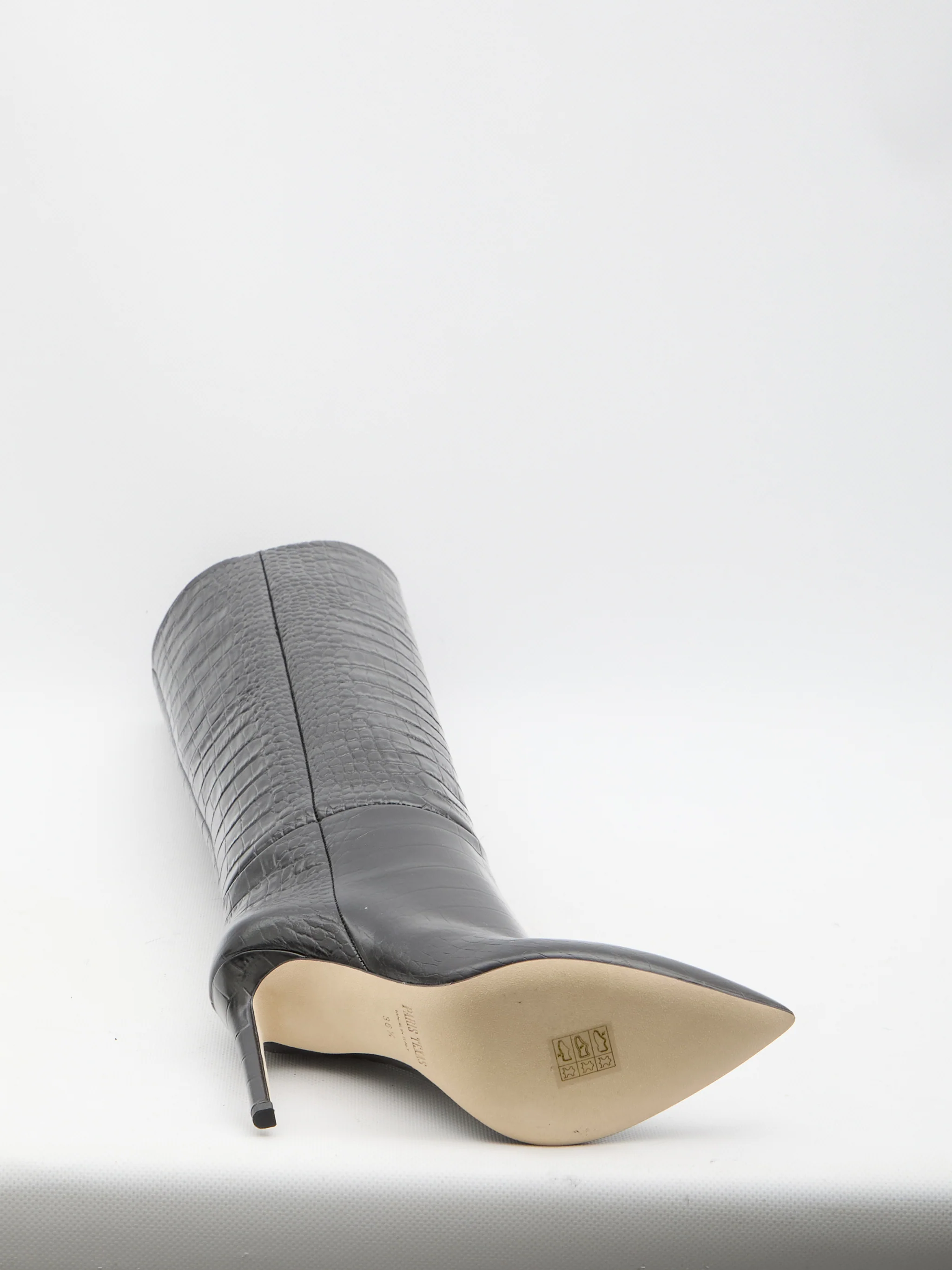 charcoal stiletto boots 105