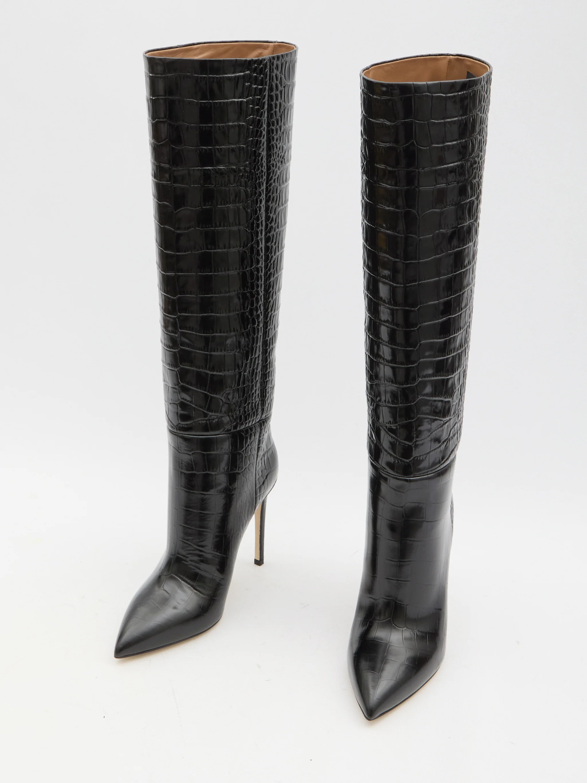 charcoal stiletto boots 105