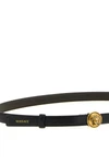 versace belt in fine calf leather defines the shape