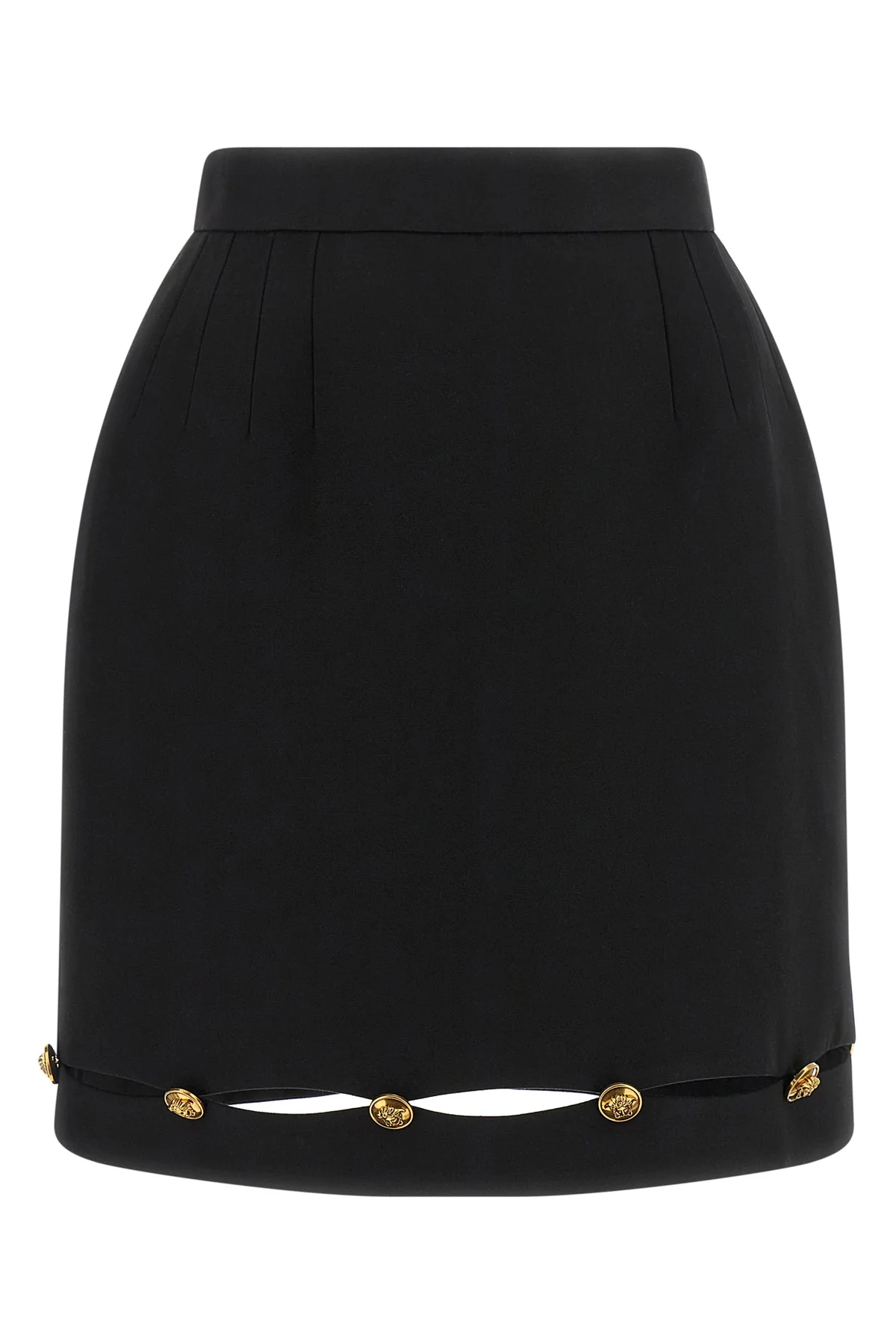 the mini skirt versace redefines sartorial geometry through a rigorous construct