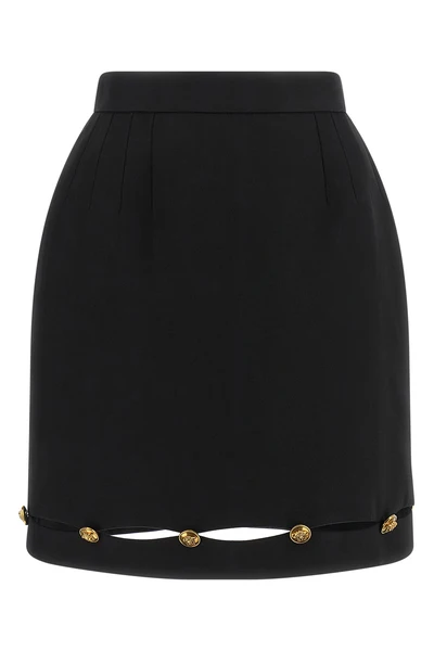 the mini skirt versace redefines sartorial geometry through a rigorous construct
